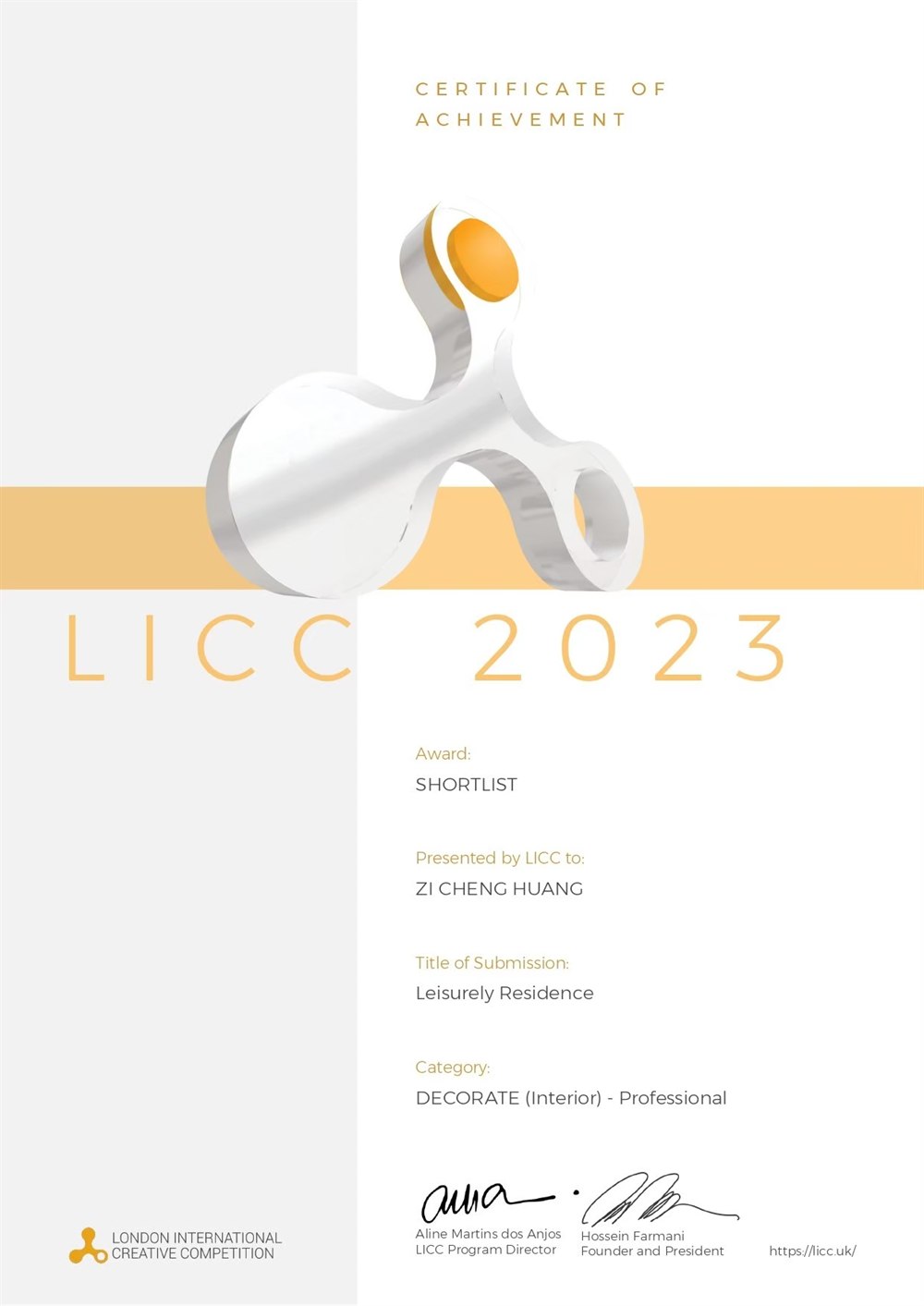 LICC 2023 Shortlist — Leisurely Residence